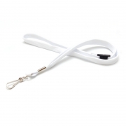 White choker cords 12mm secure metal carabiner clip