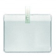 Porte-badge-souple-1carte-Clip-Blanc-1456503