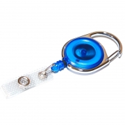Blue round zip with metal ring